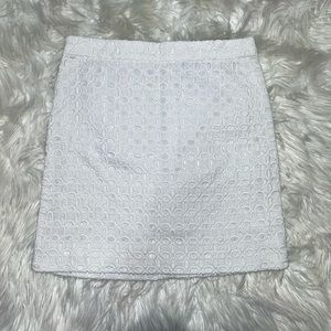 J. Crew | White Ivory Eyelet Lace Boho | Cotton Mini Skirt | Size 2